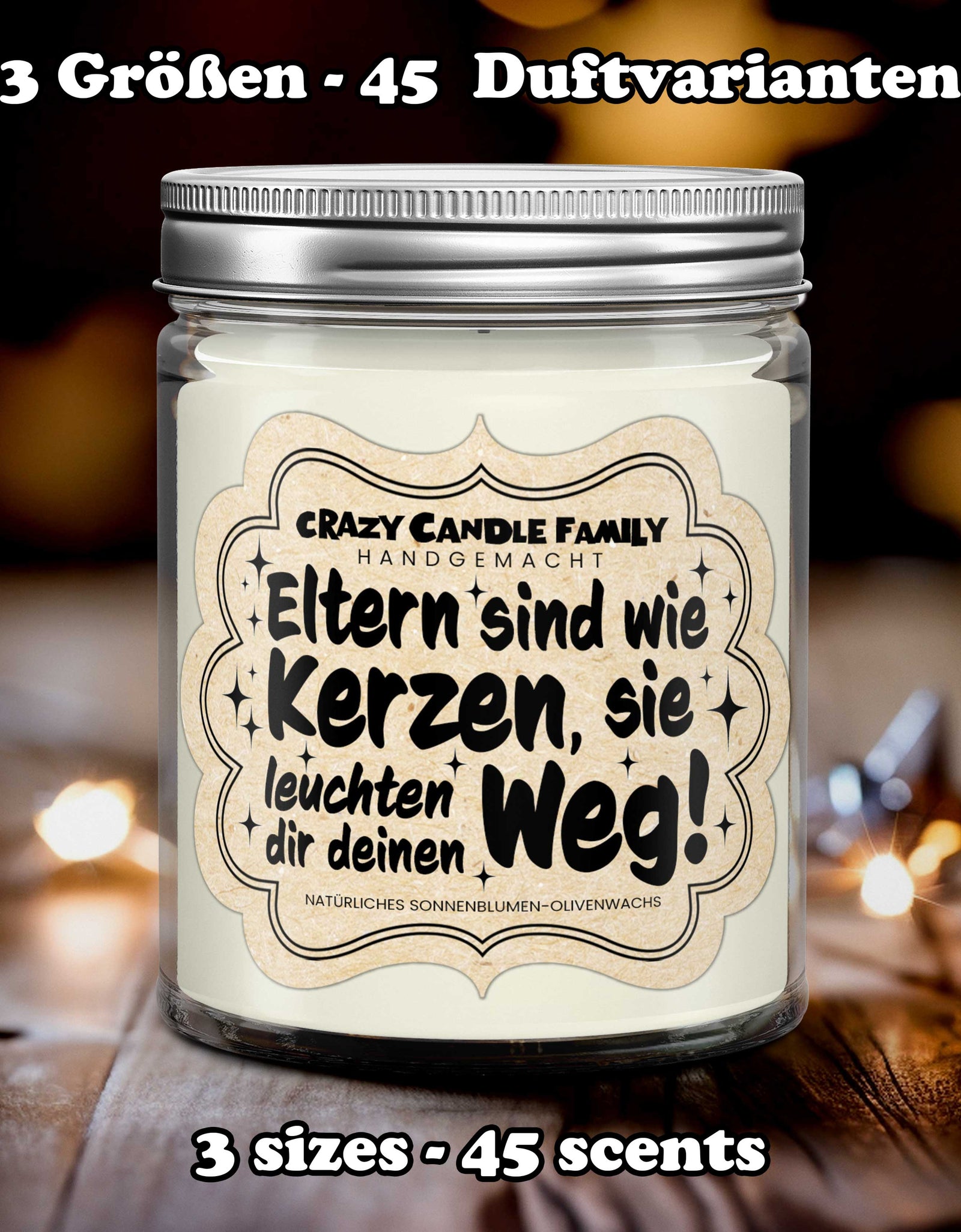 Eltern sind wie Kerzen, sie leuchten dir deinen Weg. Eltern Geschenke für Frauen Papa Mama Geschenk personalisiert Geschenk Geburtstag-0