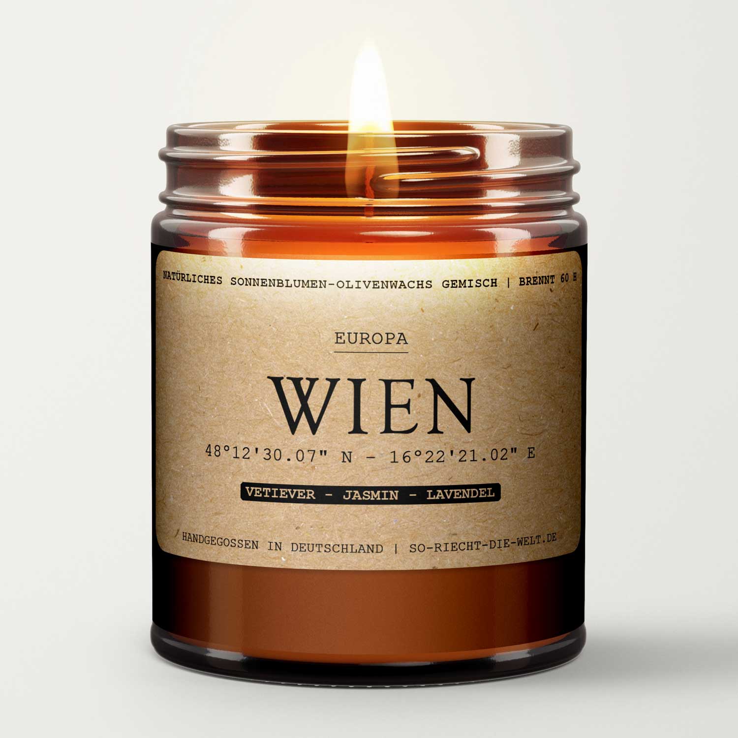 Wien Kerze - Vetiever | Jasmin | Lavendel-1