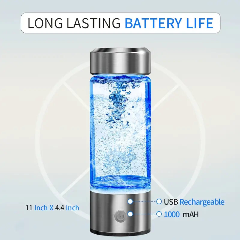 Portable Hydrogen Water Bottle Ionizer - Rechargeable Water Glass Cup-1